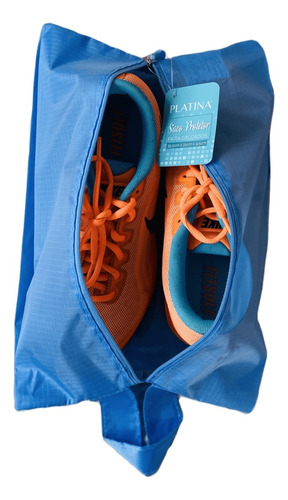 Bolsa Porta Sapato Viagem Tenis Calçado Roupa Mochila Azul