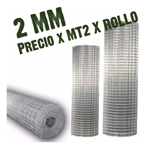 Tejido Malla Electrosoldado 1.5 Alt0x 25 Metros Rollo 1.9mm