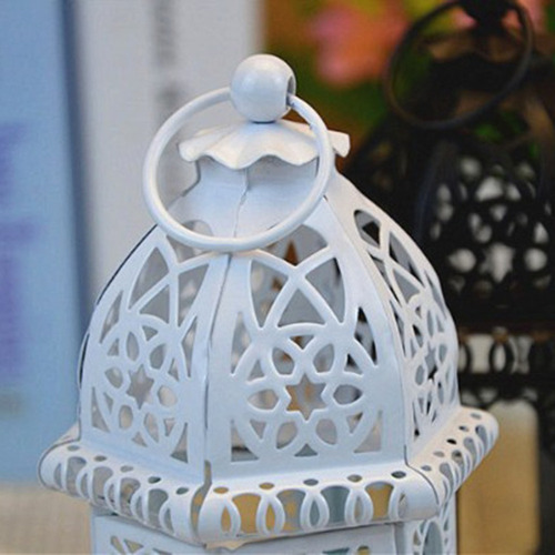 3 Portavelas De Cristal Para Velas, Farol De Hierro