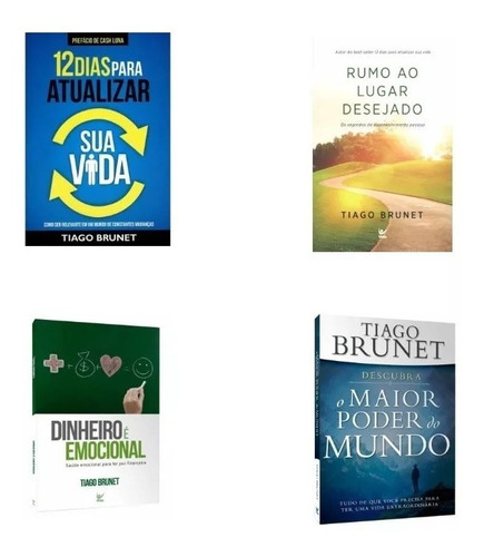  Tiago Brunet Kit 4 Livros Promoção 12 Dias Para Atualizar E
