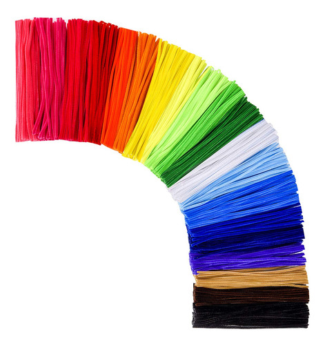 Limpiapipas, 1000 Unidades Y 20 Colores Surtidos De 12 Pulga