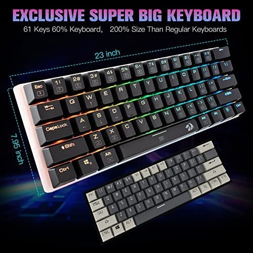 Teclado Mecanico Redragon K605 Alien Gigante Azul Outemu