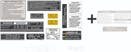 Adesivos Advertência Honda Cbx 750 1991 91 Premium