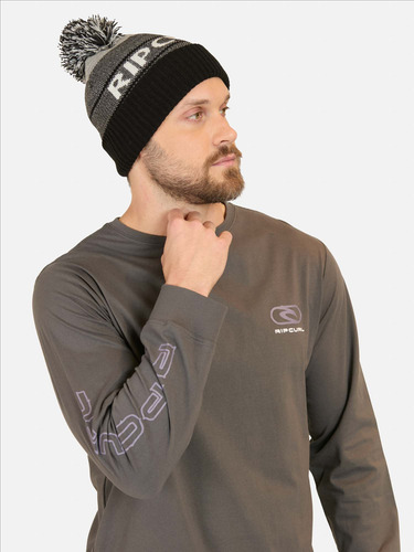 Polera Ml Rc Since 69 Ls Gris Hombre Rip Curl