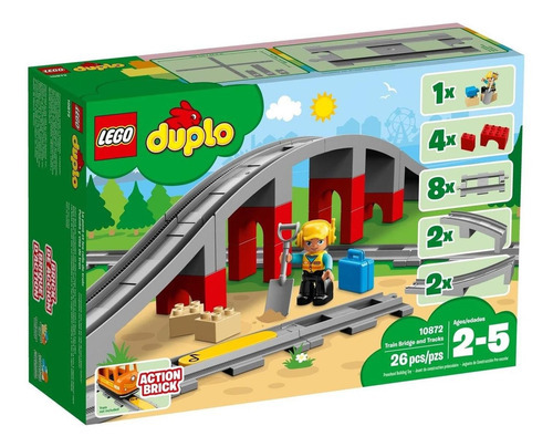 Lego Duplo Puente Y Vias Ferroviarias 10872 Cantidad De Piezas 26