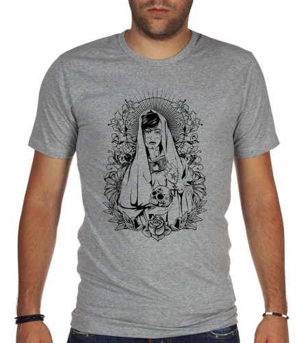 Remera De Hombre Mujer Cruz Religion Calavera Flores