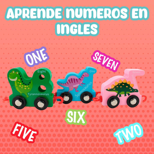 Tren Numeros Juguete Didactico Montessori Madera M-102