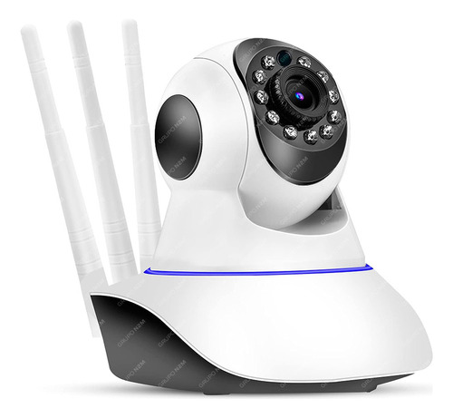 Camara Seguridad Robot Smart Wifi Ip Hd 1080p Visor Nocturno Color Blanco