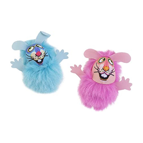 Fluff Bunnies, Juguete Catnip, Azul/rosa