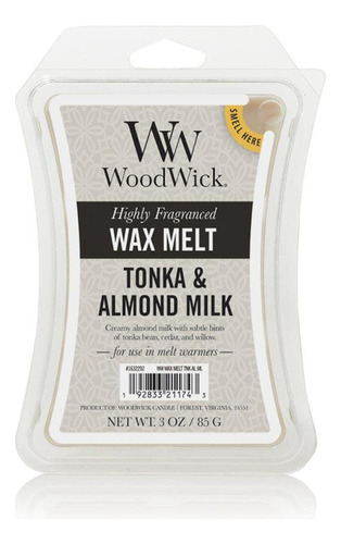 Woodwick Tonka And Almond Milk - Reloj De Arena De 3 Onzas