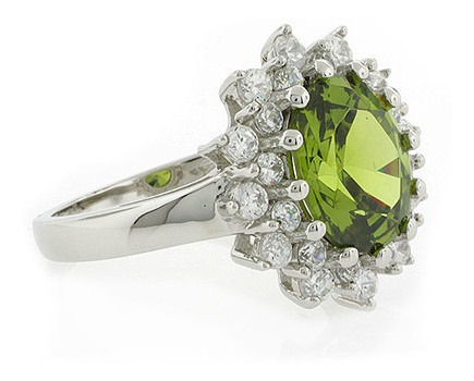 Anillo De Peridoto En Plata De Ley