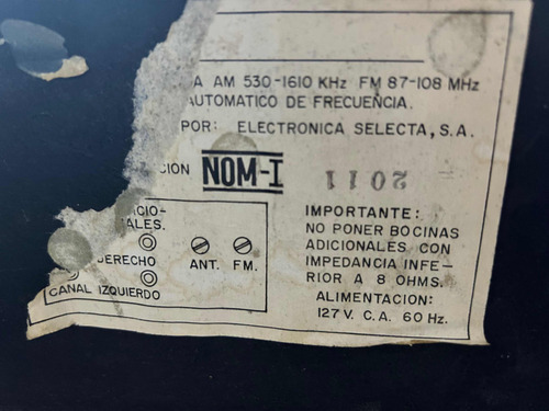 Vintage Selektro Am Fm Pll Múltiplex-grabadora De Cassette (Usado)