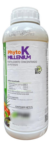 Phyto K Millenium, Fertilizante Concentrado En Potasio 1 Lt
