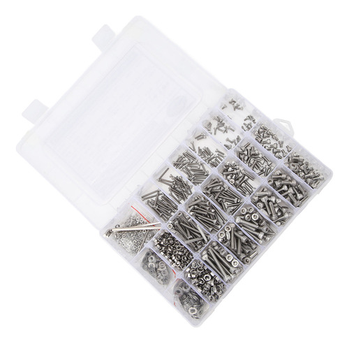 Kit De Tornillos Con Cabeza Hexagonal, Botón De Acero Inoxid