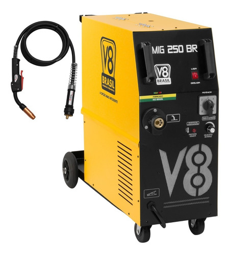 Maquina De Solda Mig Mag V8 Brasil 250amp 220v Nacional Sn3