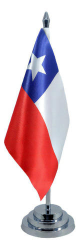 Bandeira De Mesa Chile Com Mastro 29 Altura Cm Nome Do Desenho Chile