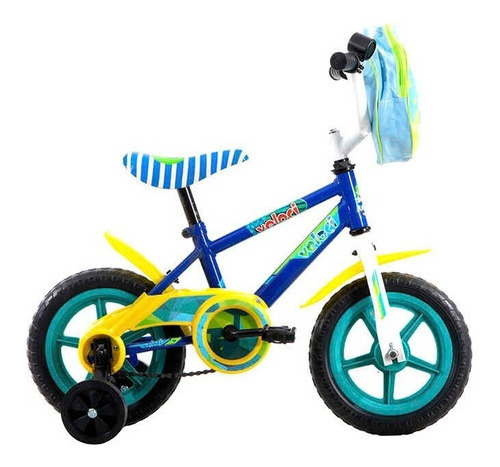 Bicicleta Veloci Happy Saurios R12 Azul Infantil