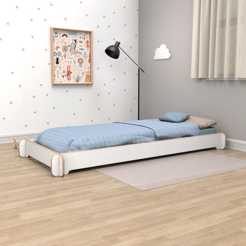 Cama Montessori Tatami 1,90 Mts, Blanca, Cama Infantil.