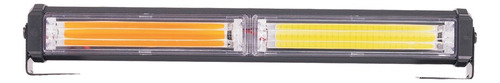 Faro Barra Led Auxiliar Rectangular Cob Blanca Y Ambar 30w