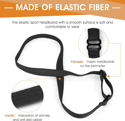 4 Diademas Elásticas Deportivas Antideslizantes Para Correr,