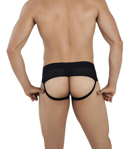 Imagen 2 de 3 de Suspensorio Jockstrap Ropa Interior Hombre Negro Zúrich