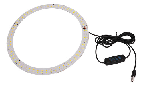 Placa Led Circular Con Mecha De 25 Cm, 10 Grados De Brillo,