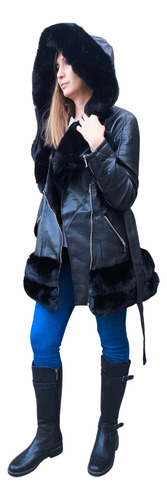 Campera Tapado Mujer Forrada - Importada Y Elegante