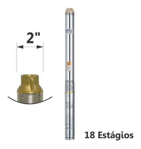 Motobomba Submersa 1/3 Hp Monofásico [ Esub-2/18s ] (220v)