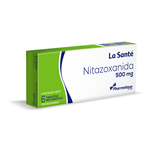 Nitazoxanida 500mg X 6 Tabletas