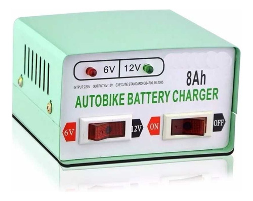 Cargador De Batería 12v/6v Para Autos Y Motos - 8ah