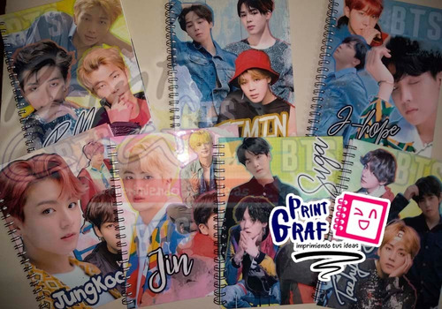 Kit 7 Libretas Bts Integrantes