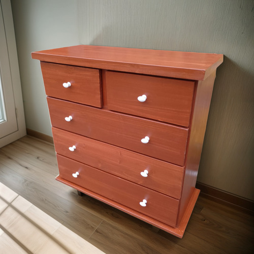 Comoda De Madera De Pino Marrón