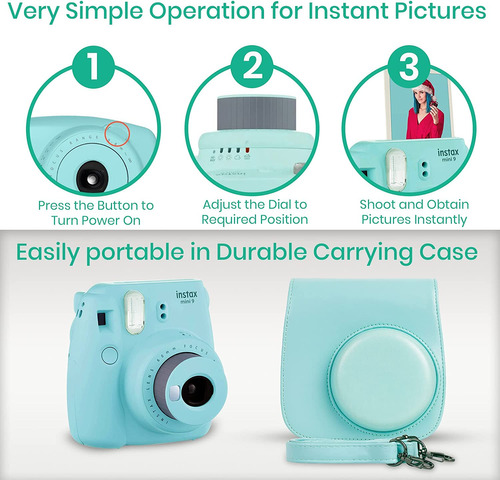 Fujifilm - Cámara Instantánea Instax Mini 9 Con 60 Películas