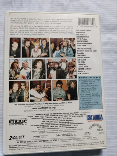 We Are The World The Story Behind The Song Película Dvd (Usado)