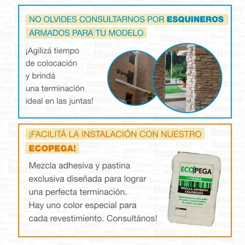 Imagen 6 de 9 de Revestimiento Simil Piedras M2 Frente Pared Rustico Diseño