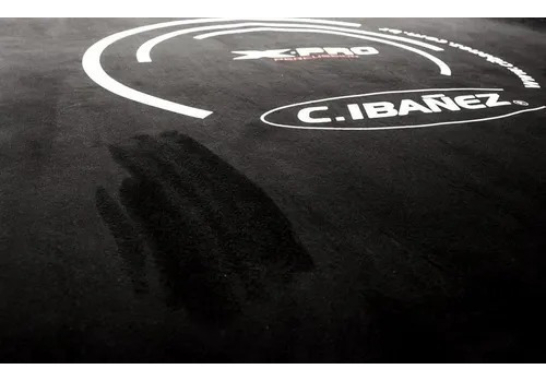 Tapete Para Bateria Antiderrapante X-pro C.ibañez Cor Preto Desenho Do Tecido Logo