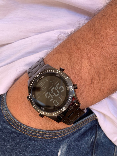 Relógio Masculino Technos Preto Digital Grande T02139ab/4p