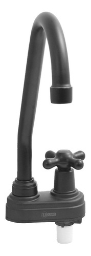 Llave Cuello Ganso P/cruceta Mesa Con Base Negro Mate Uduke 