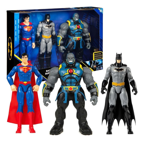 Set De 3 Figuras De Colección Batman Superman Vs Darkseid 