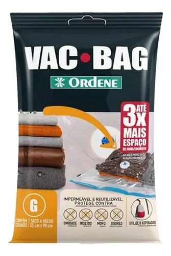 Bolsa Hermética Reductora Al Vacío Ordene 55x90cm H Y T