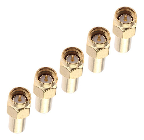 5x Terminal Tapa Carga Simulada 2w 50ohm Chapado En Oro