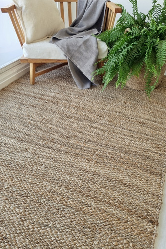 Imagen 4 de 9 de Alfombra 100% Yute Natural Trenzado - 200x140 - No Pincha
