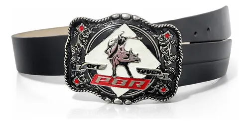 Cinto Country C Fivela Pbr Professional Peão Couro Legítimo