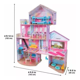 Casa De Muñecas Kidkraft Mansion Super Fiesta 152 Cm De Alto