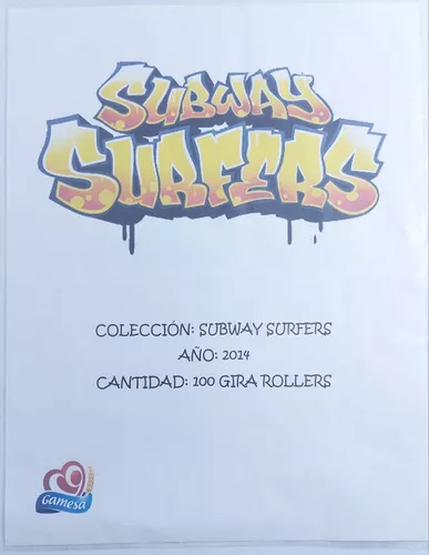 2014 Gamesa Tazo Mexico | #69 Subway Surfers | Prismatic Sandy - Pog Rare!