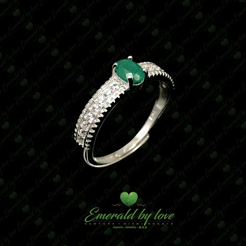 Anillo De Esmeralda Natural 100% Descuento