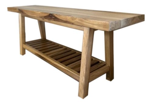 Banco Varillado Pie De Cama O Sillón De Madera Petiribi