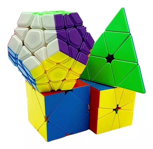 Kit 4 Cubos Mágico Pyraminx Megaminx Skewb Square Envio Ja