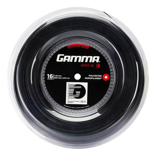 Corda Gamma Moto 16l 1.29mm Preta Rolo Com 200 Metros