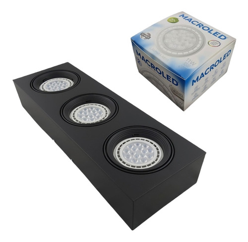 Aplique Plafón Cardanico 3 Spots Mas 3 Lamparas Led Ar111